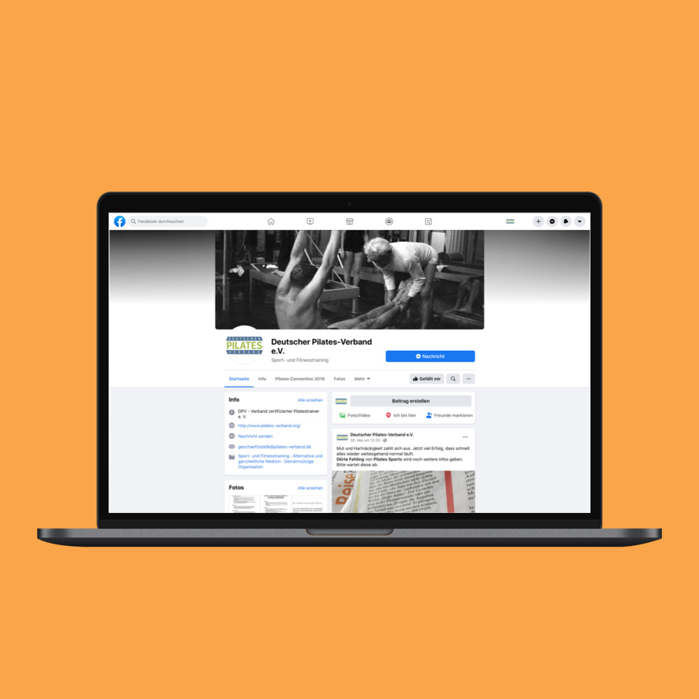 adabay Desktop Mockup der DPV Facebook Seite